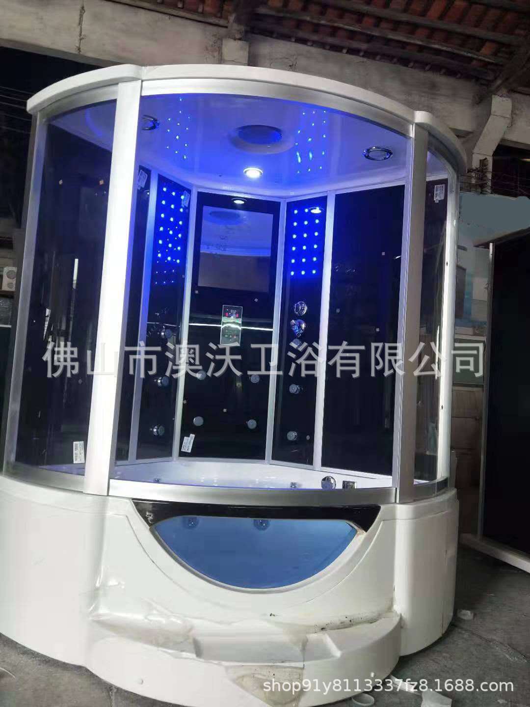 Foshan toda la sala de ducha en forma de abanico con bañera 1,5 M doble sala de vapor sala de ducha doméstica