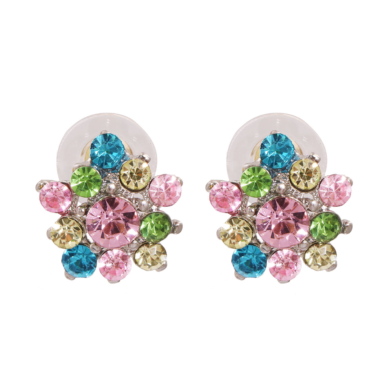 Korean Fashion Flower Crystal Diamond Elegant Alloy Earrings  Wholesale display picture 5