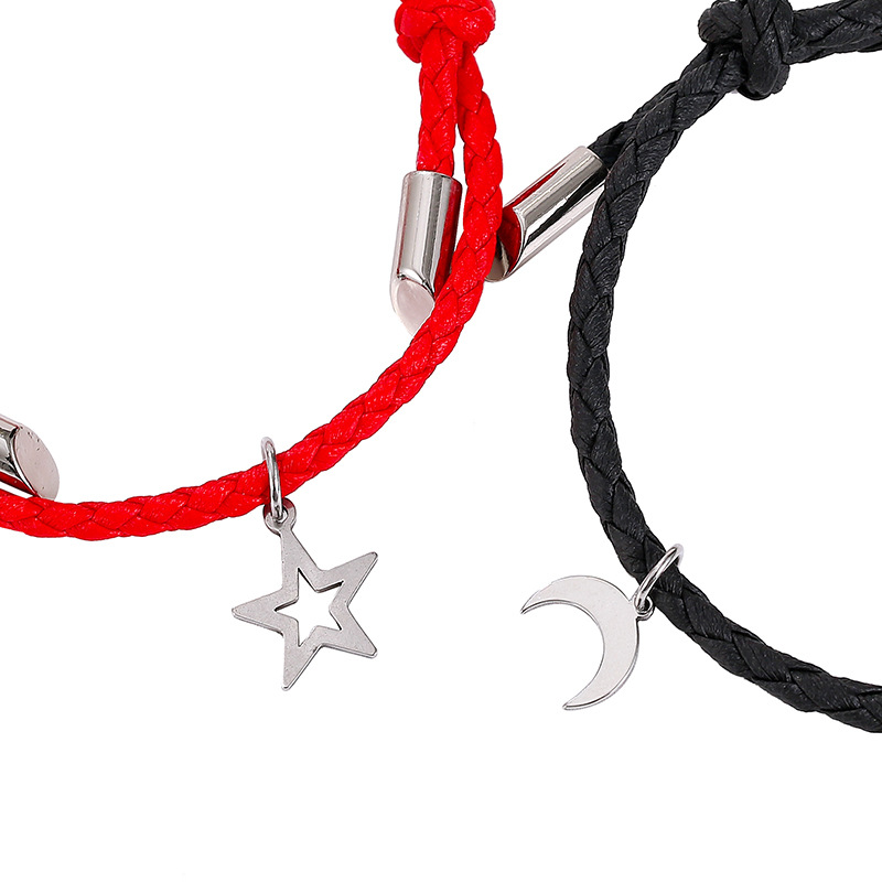 New Xingyue Spaceman Pu Rope Bracelet Magnet Suction Couple Bracelet Pair Exclusive For Cross-border Ornament Wholesale display picture 7