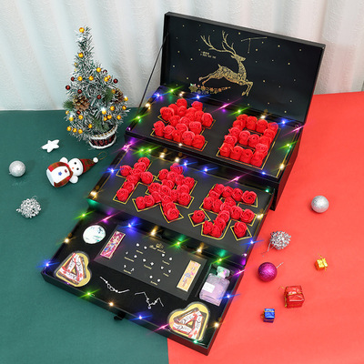 Manufactor Direct selling Soap flower Gift box chocolate gift New products originality novel practical Explosive money Christmas gift