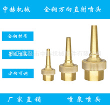 厂家直销 全铜可调万向直流喷头 喷泉喷灌系列 水幕景观 喷泉喷头