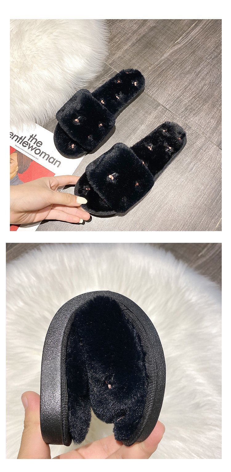 fashion warm no-slip plush slippers  NSPE35017