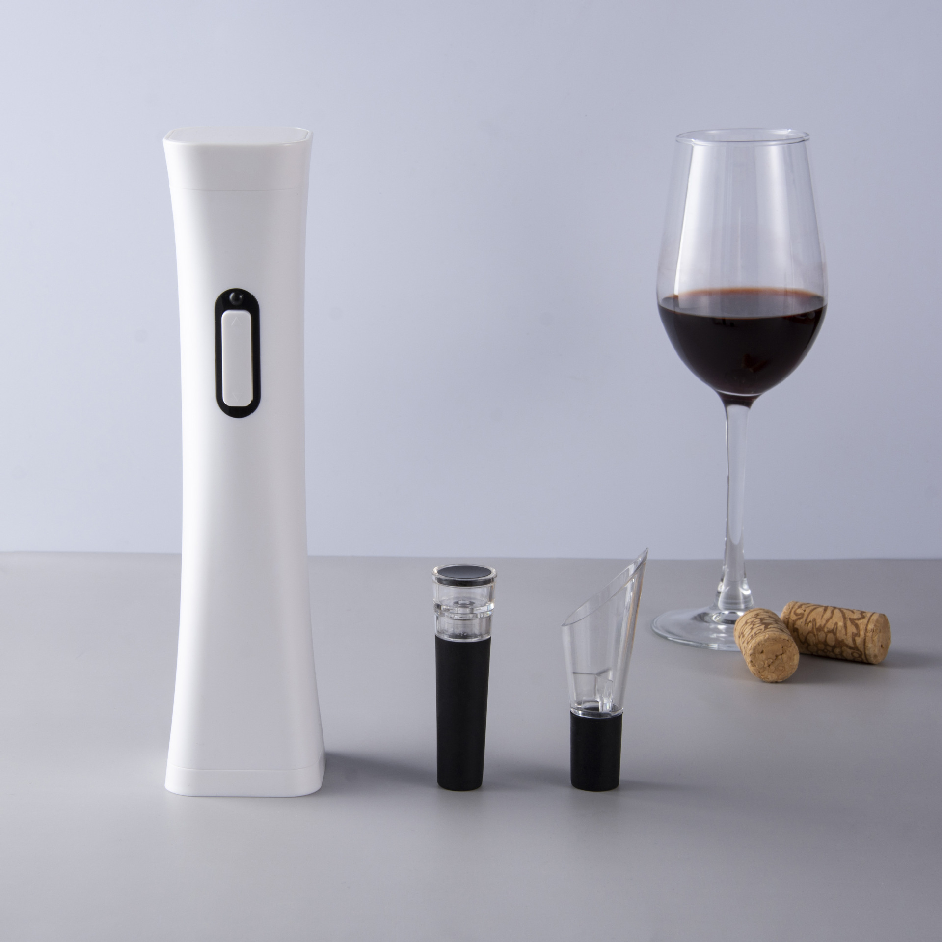 跨境爆款4&1电动红酒开瓶器创意自动开瓶器酒具礼盒套装LOGO