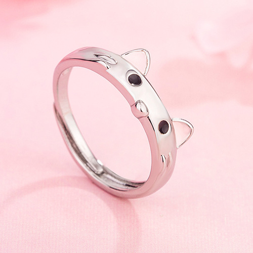 Korean version of the new zodiac year mouse ring for girls, cute little mouse ring, index finger ring, fashion jewelry