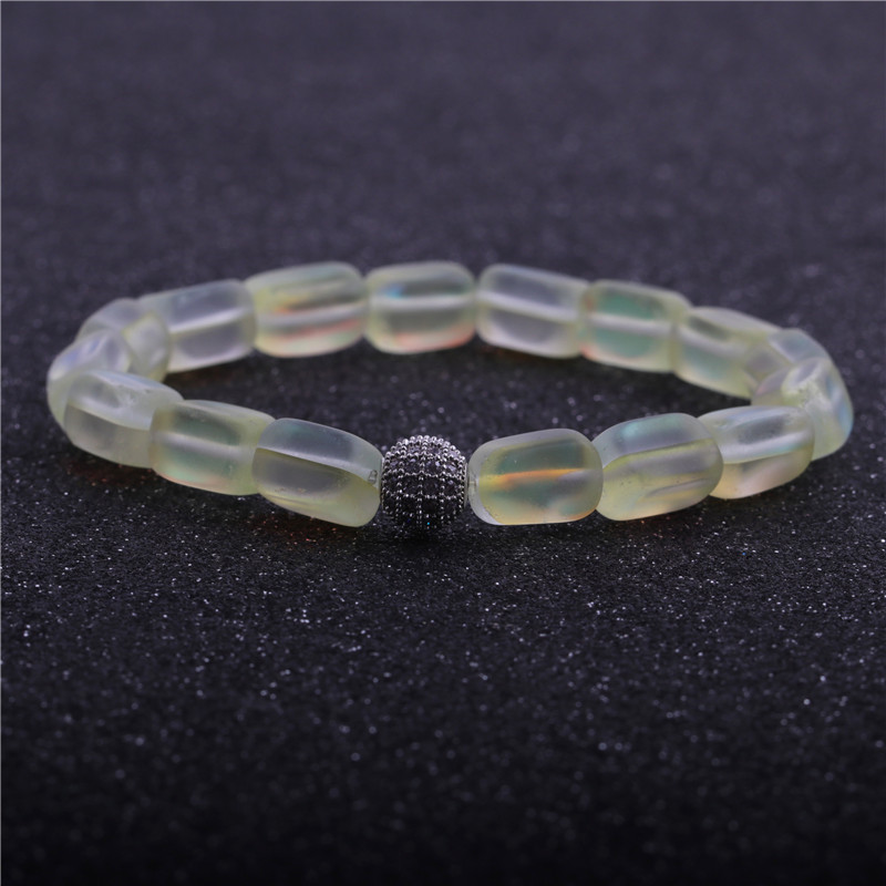 moonstone micro-inlaid zircon diamond bracelet