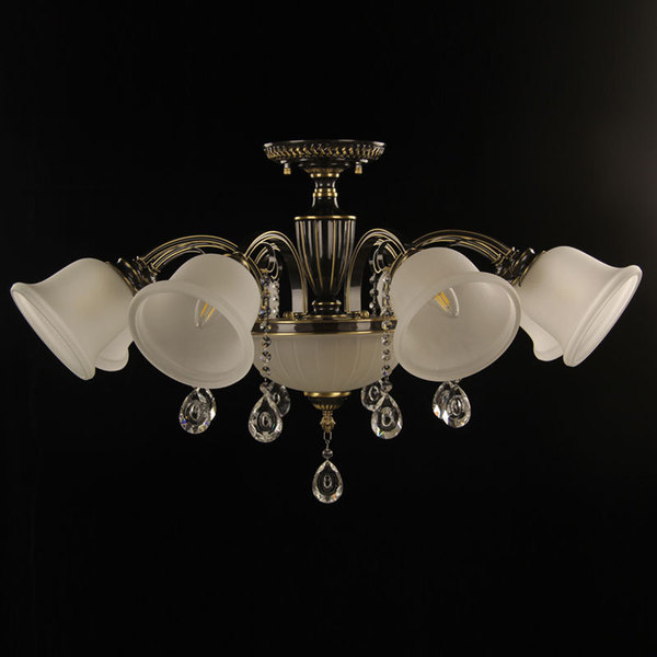 Copper retro ceiling light for living room