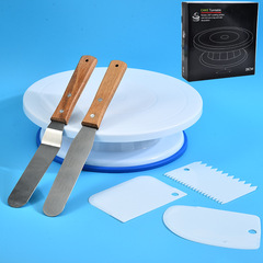 Baking tools 11-inch cake decorating table flat bottom plastic cake turntable diy cake decorating turntable