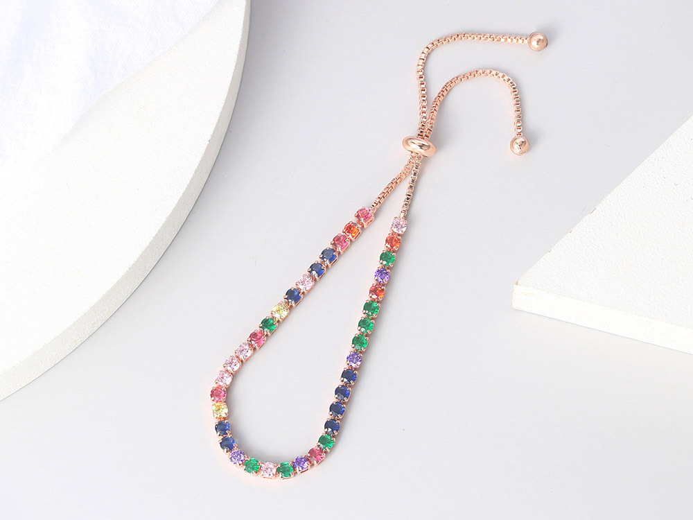 Fashion Geometric Copper Plating Zircon Bracelets 1 Piece