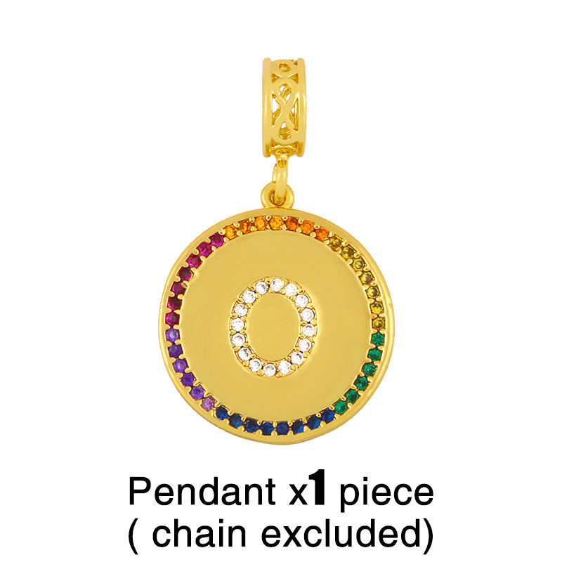 Vente Chaude Mode Plaque Ronde 26 Lettres Pendentif Collier En Gros display picture 5