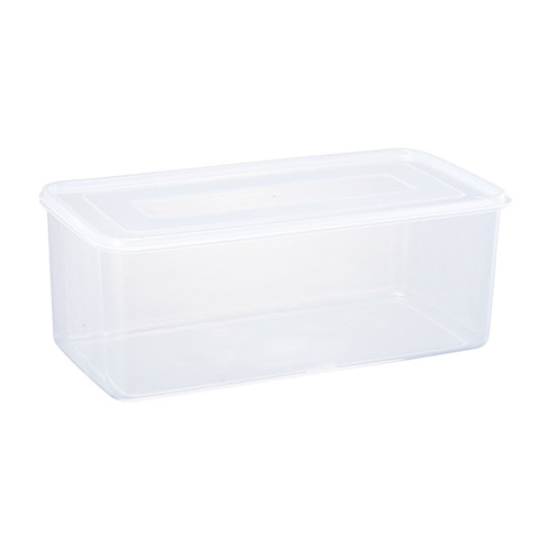 Plastic crisper rectangular food storage box seafood vegetable drain storage refrigerator crisper manufacturer direct sale