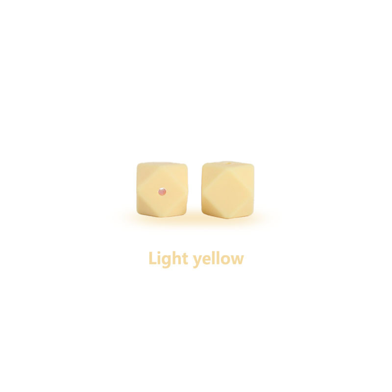 17mm cuentas de silicona octogonal molar juguetes suministros del bebé DIY teether pulsera collar cadena chupete accesorios la joyería