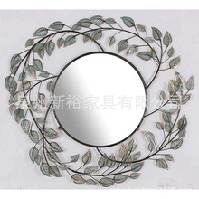 酒店别墅装饰玄关壁炉沙发电视背景墙装饰镜子