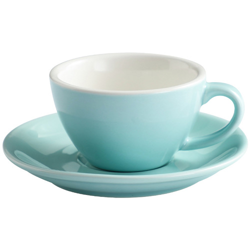 150ml卡布奇诺咖啡杯拿铁杯拉花杯茶杯彩色色釉logo加厚美式
