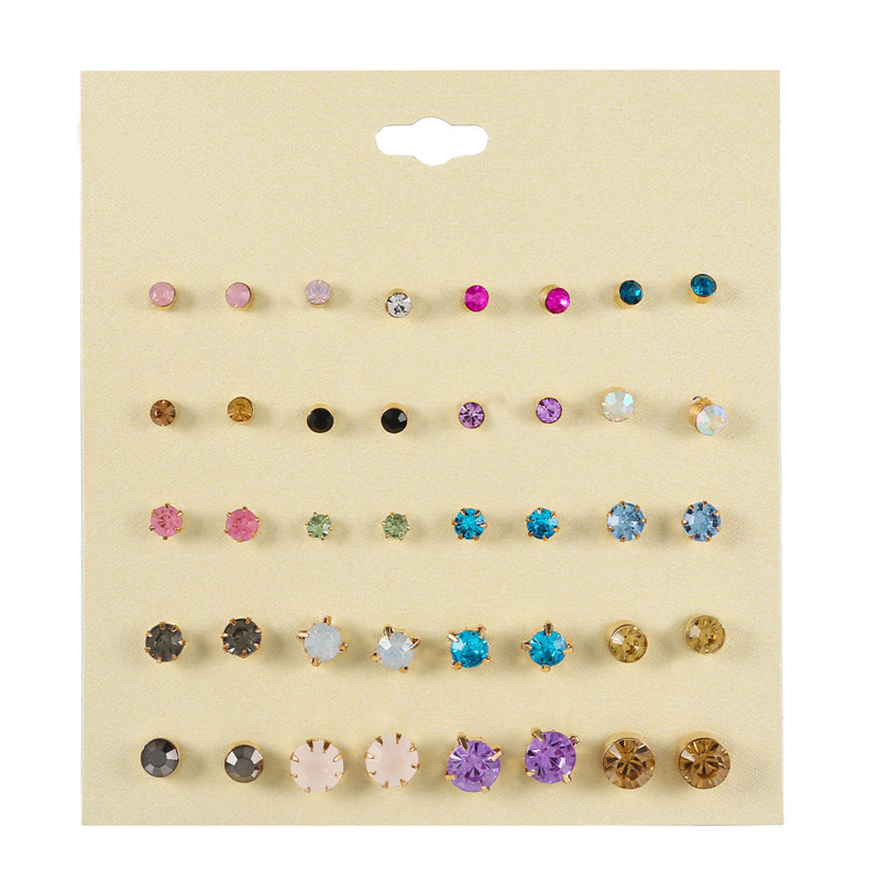 hot sale earring set geometric 30 pairs of earrings wholesale nihaojewelrypicture5
