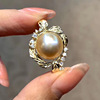 DIY accessories s925 sterling silver pearl pendant semi-finished product pendant jewelry accessories with 10-11