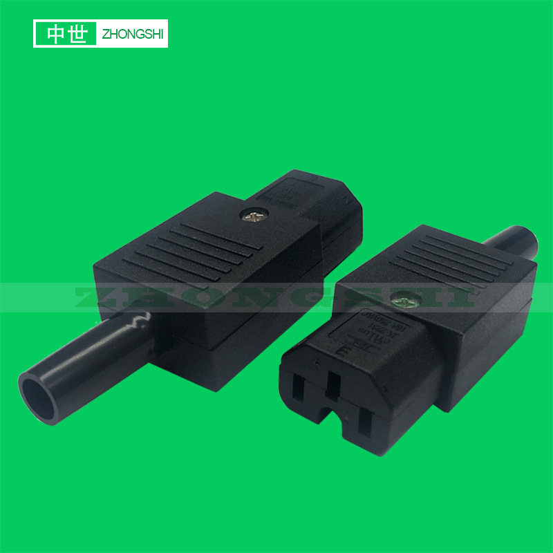 JA-2231-H可拆卸组装插头插座C15凹槽电动车能源车电瓶车充电接口