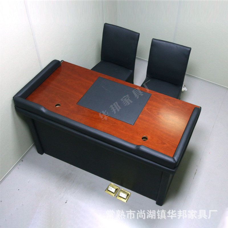 现货软包审讯桌椅 询问室桌椅 防撞桌 审讯椅 专业公检法家具定制
