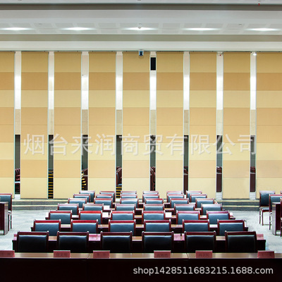 酒店无地轨可移动分割包厢和房间的隔断隔墙屏风移动门