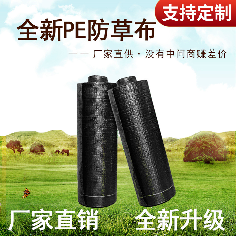 全新PE防草布除草布园艺地布果园抑草布抗老化耐用防草布厂家直供
