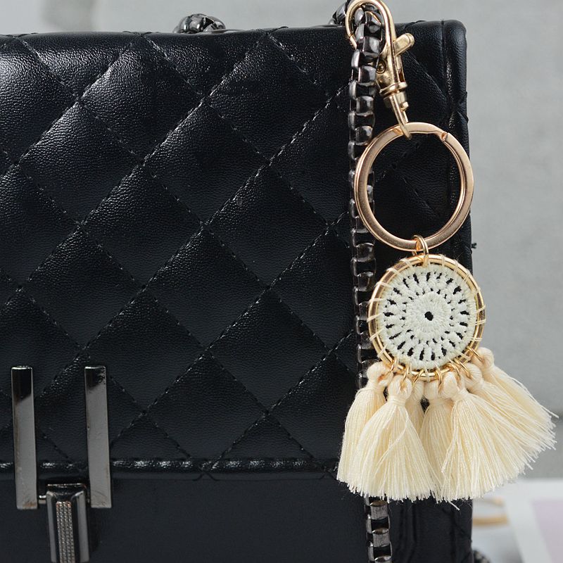 Bohemian Tassel Alloy Women's Bag Pendant Keychain display picture 3