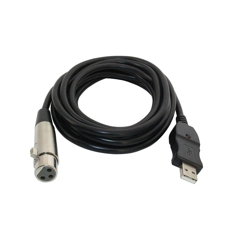 USB microphone connection cable, mic USB cable, connect microphone to computer, 3-meter computer cable, conversion cable