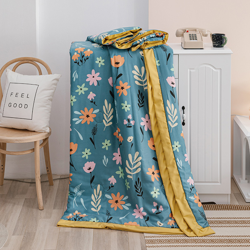 厂家直销水洗60天丝乳胶夏被高端印花时尚凉爽空调被夏凉被双人被