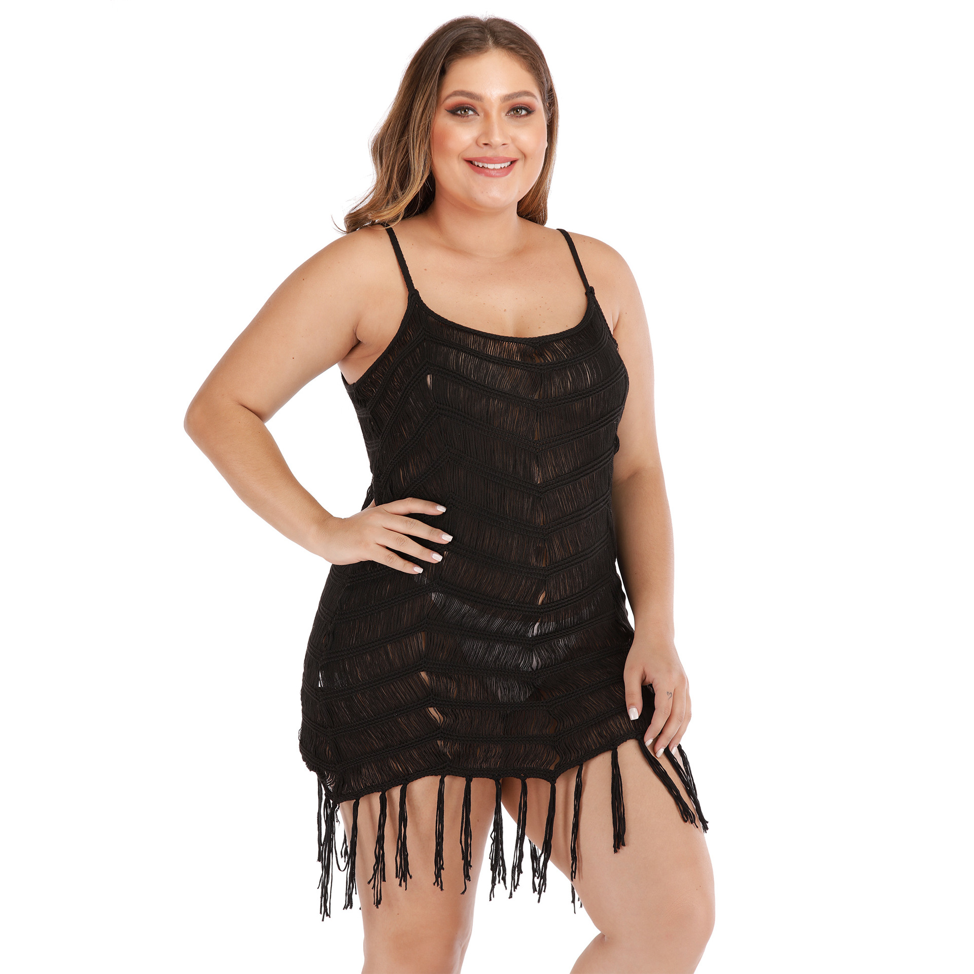 plus size sexy hollow sling dress NSOY51862