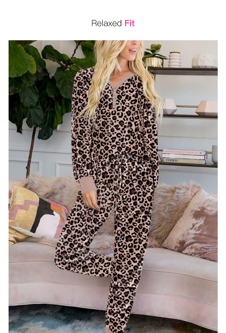 Leopard Print Buckle Pajamas NSMDS89107