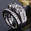 Set for beloved, fashionable ring, accessory, wish, suitable for import, 3 piece set, European style