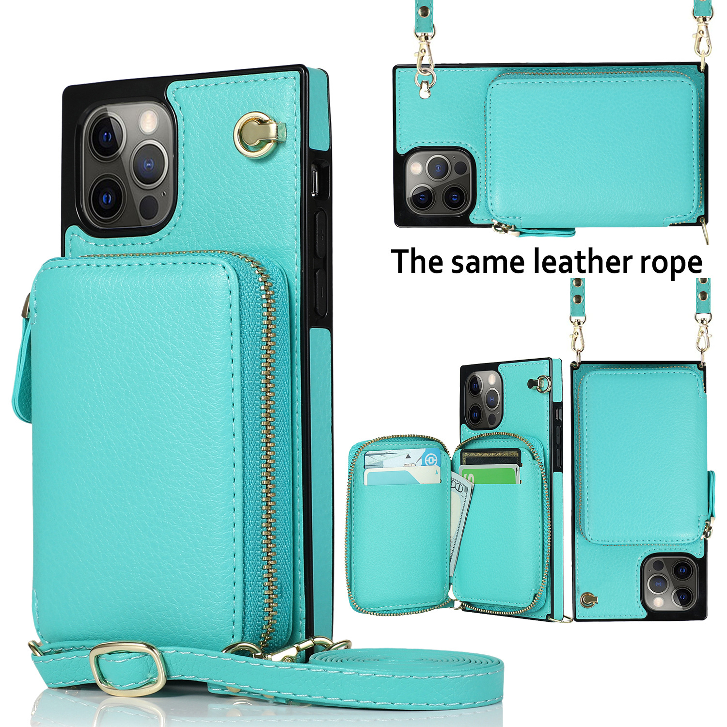 Simple Style Solid Color Pu Leather   Phone Accessories display picture 2