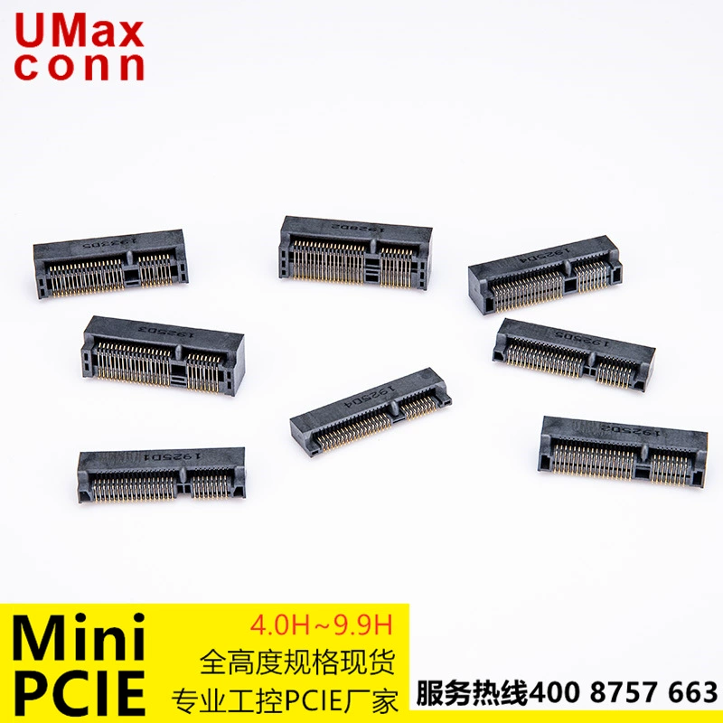 Промышленный уровень разъема края карте производителя высота 5.2H Mini PCIE 52P спотовая скидка