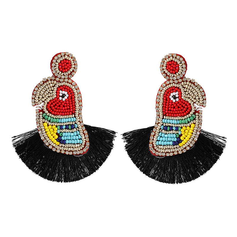 New Characteristic Beaded Earrings With Exaggerated Lines And Tassel Earrings For Women display picture 5