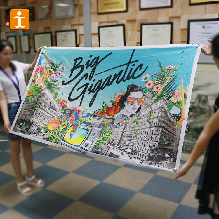 外贸跨境户内条幅涤纶定制彩色广告PVC网格围挡网眼布横幅定制