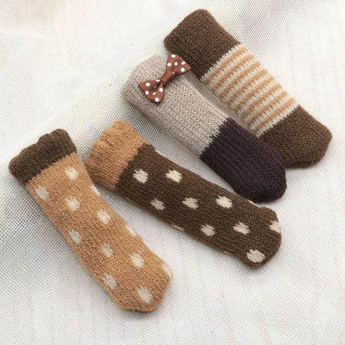 Door handle gloves knitted entry door handle protection suite door interior door double layer thickening does not fall off safety and anti-collision