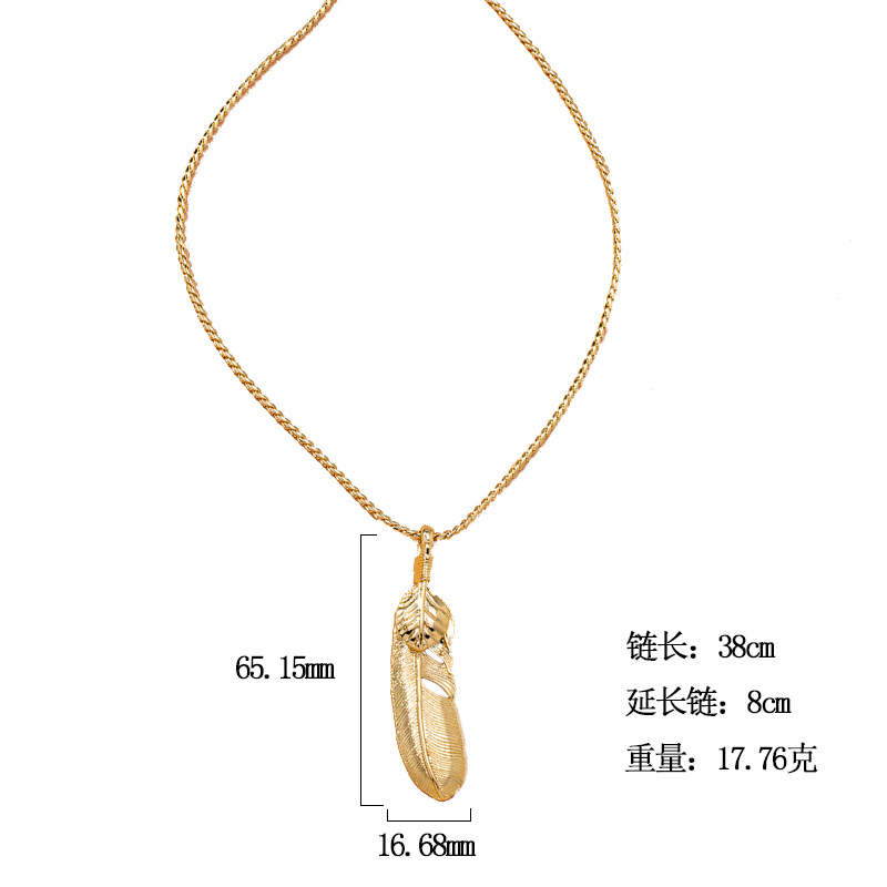 Koreanische Einfache Gold Geometrische Halskette display picture 1