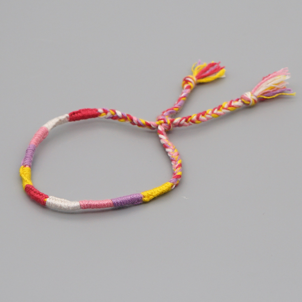 handgemachte Baumwolle geflochten bhmischen Stil Farbe ethnische Kunst elastischen Armbandpicture13