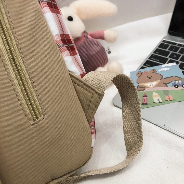 Schoolbag Korean Fashion Harajuku Cute Girl Student Small Fresh Contrast Color Plaid Backpack  Wholesale Nihaojewelry display picture 69