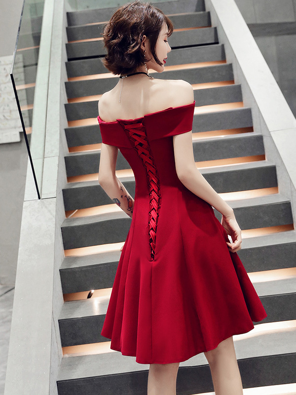 Toast Dress Female Bride Small 2022 Wedding Modern off-shoulder Wedding Dress Banquet Ball Red Normal Wear Toast Dress Female Bride Small 2022 Wedding Modern off-shoulder Wedding Dress Banquet Ball Red Normal Wear