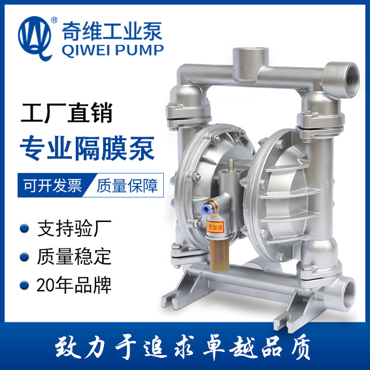 厂家供应QBY系列气动隔膜泵1寸/1.5寸/2寸/3寸 外置带铜气阀