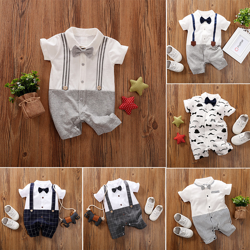 baby clothes婴儿爬服宝宝礼服婴幼儿连体衣长袖现货新生儿潮童服|ru