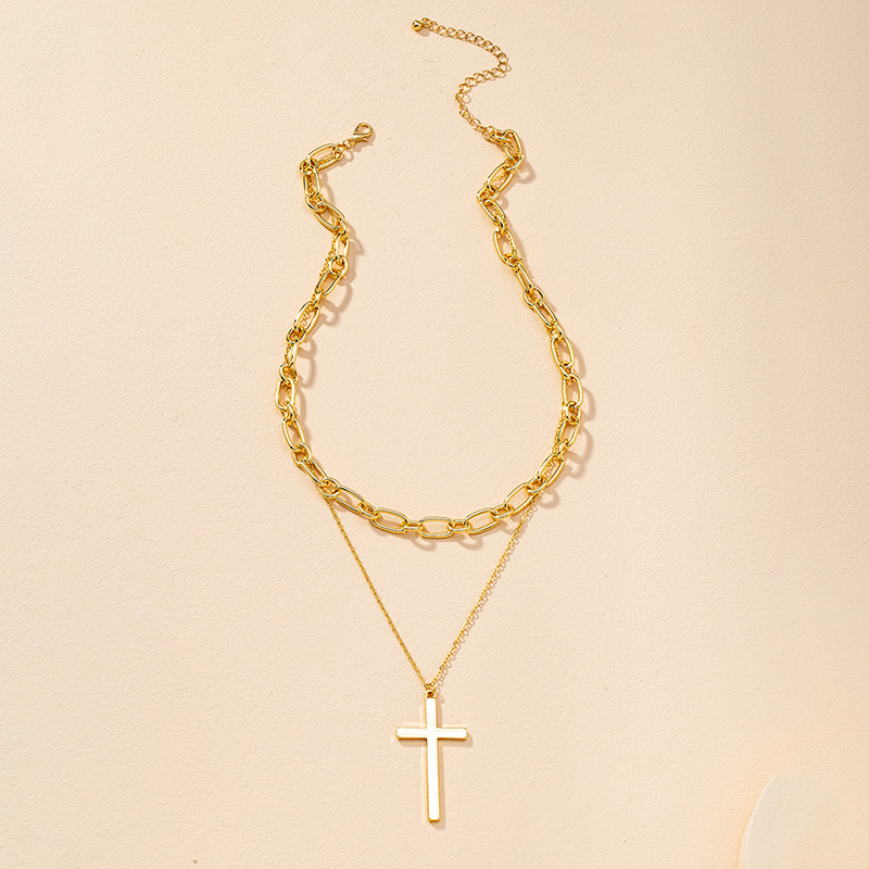 Double Cross Necklace display picture 6