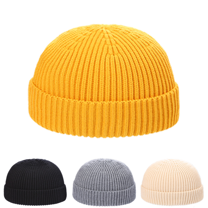 ins cross-border knitted hat melon leath...