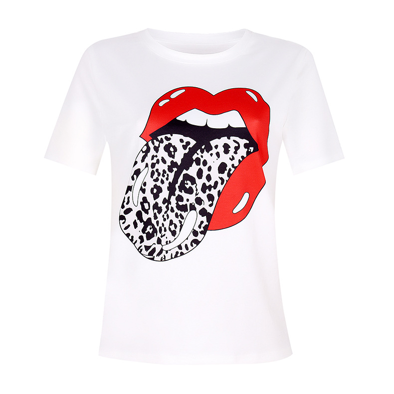 big lips print T-shirt  NSZH22136