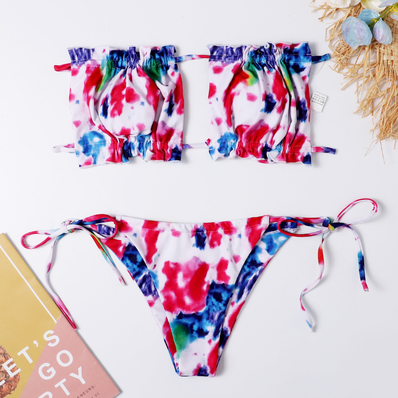 Tie-Dye Split Gradient Color Swimwear NSALS50304