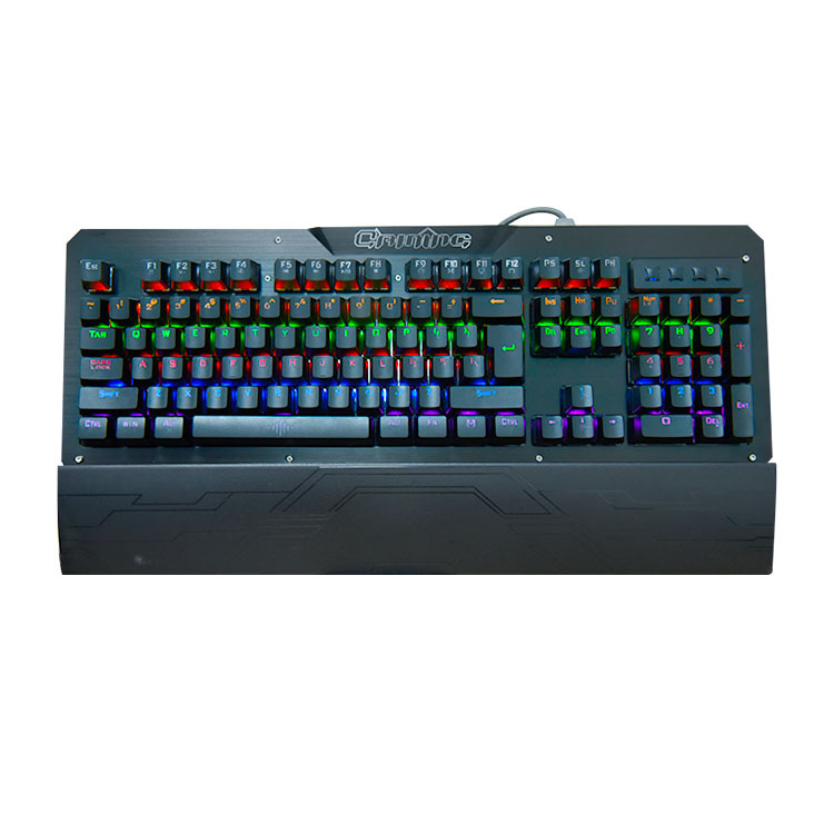 厂家直销青轴发光机械键盘金属机械键盘网吧游戏机械键盘K2600