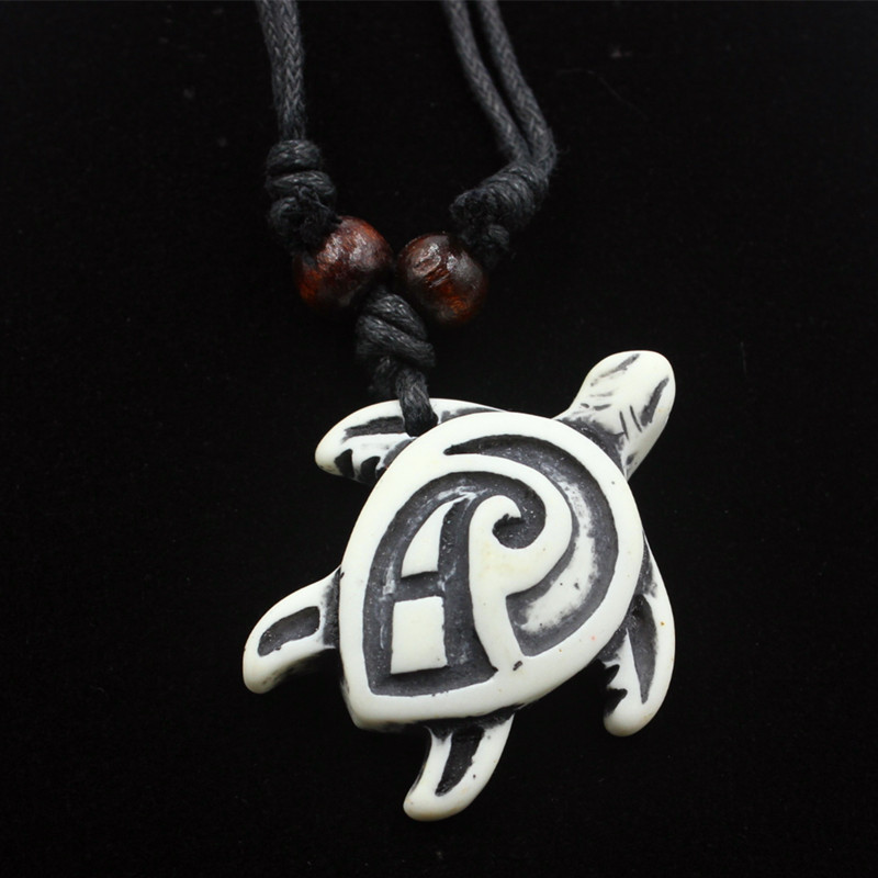 1 Piece Quantity Ethnic Style Tortoise Resin Wax Rope Men's Pendant Necklace