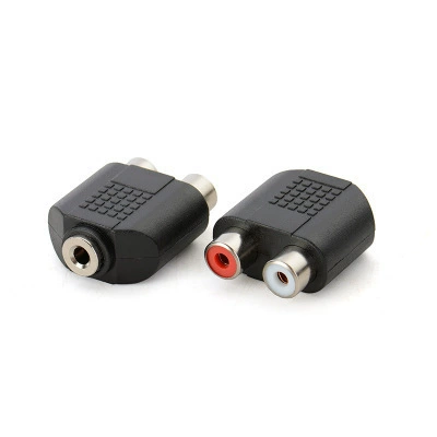 3.5mm Материнская 2RCA Материнская красно-белая двойная аудиоконвертер 3.5 Материнская двойная лотосная материнская аудио-адаптер
