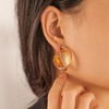Retro earrings, metal line accessory, Korean style, simple and elegant design