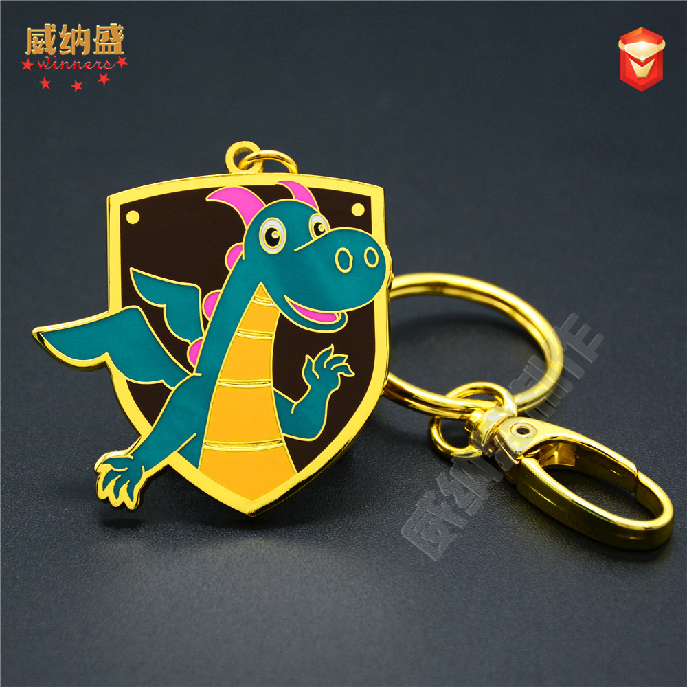 高檔琺琅鑰匙扣挂件定做 個性創意鑰匙扣定制 旅遊紀念金屬鑰匙扣