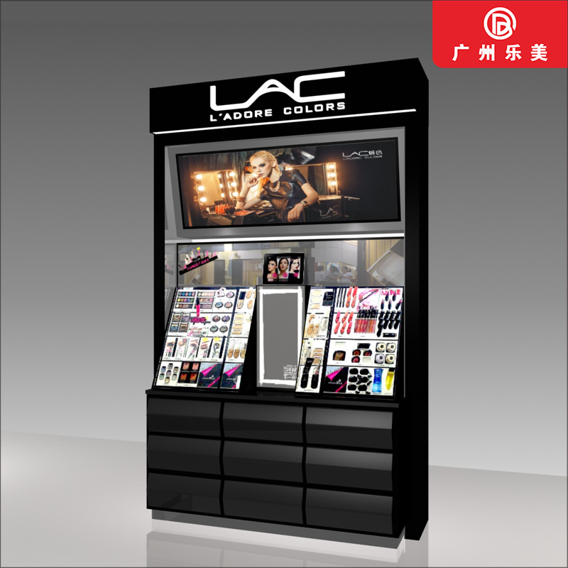 厂家专业定制高端化妆品柜木质烤漆彩妆柜中岛柜高柜整店输出设计